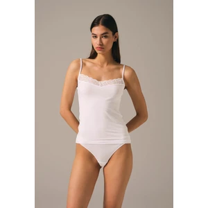 Basic Modal Ince Askılı Dantelli Atlet