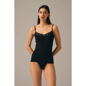 Basic Modal Ince Askılı Dantelli Atlet