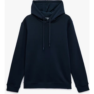 Şardonlu Uzun Kollu Basic Kapşonlu Sweatshirt