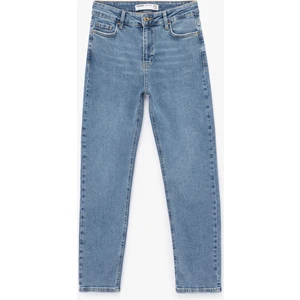 Pamuklu Dar Kesim Normal Bel Jean Pantolon - Slim Straight Fit Jean