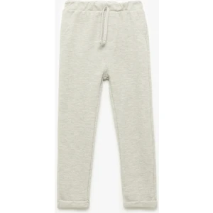 Pamuklu Dokulu Beli Bağlamalı Basic Eşofman Altı