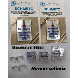 Nervür Seti (5- 7 Kanallı Nervür Ayağı- Nervür Süs Dikiş Ayağı- Nervür Dili Kalın+Ince- 2 Adet Schmetz 2. 0 Çift Iğne (Uyumlu Modeller Için Açıklama Bakınız. .. )