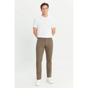 Texas Authentic Slim Fit Dar Kesim Normal Bel Bej Esnek Pantolon