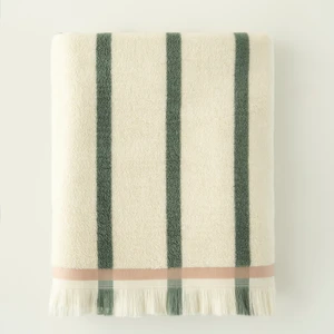 %100 Pamuk Ella Yüz Havlusu Yeşil (50X90 Cm)