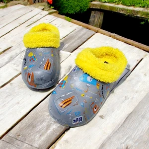 Içi Kürklü Dışı Eva Kız Çocuk Ev Okul ve Sokak Terliği Pembe