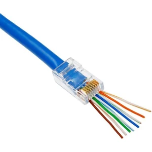 Ez RJ45 Cat5/cat6 Yeni Nesil Delikli Konnektör 100 Adet