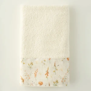 %100 Pamuk Floris Yüz Havlusu Krem (50X90 Cm)