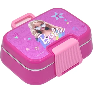 Bento 1030ML Lunchbox Barbie Lisanslı Tek Katlı 2 Bölmeli Paslanmaz Çelik Sefer Tası Yemek Kutu