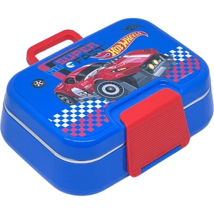 Bento 1030ML Lunchbox Hotwheels Lisanslı Tek Katlı 2 Bölmeli Paslanmaz Çelik Sefer Tası Yemek Kutu