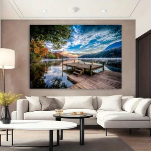 Özkacar Group Güzel Manzaralı Yol Kanvas Tablo Ev Duvar Salon Ofis Dükkan Hediyelik Dekarasyon Süsü