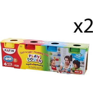 Oyun Hamuru 4 Renk 400 gr 2 Adet