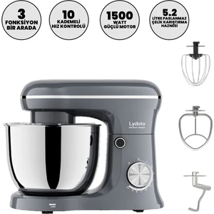 Kitchen Helper PV-4700 1500W-5.2 Litre -10 Kademe Hız Ayarı Stand Mikser Hamur Yoğurma Makinesi Antrasit