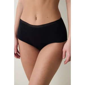 Easy Pamuklu Trim Highwaist Siyah Slip Külot