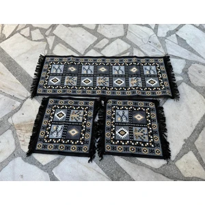 Araba Koltuk Koruyucu Kilim Seti 3 Parça %100 Pamuk