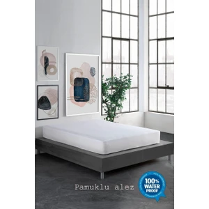 Gön Ev Tekstili Çift Kişilik Alez 160X200 cm Sıvı Geçirmez Komple Lastikli Flanel