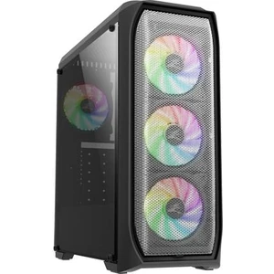 N5 Mf (Se) 4 Adet Rgb Fanlı Megamax 600W 80 Siyah Mesh Metal Panel Gaming Oyuncu Kasası