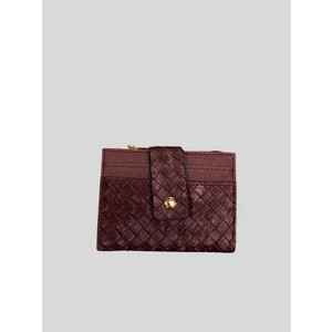 Örgü Desenli Fermuarlı Kartlıklı Cüzdan