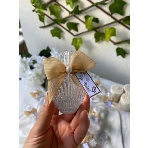 Hediyelik Pvc Istiridye Şişe Simli Kolonya 50ML-KIŞIYE Özel Etiketli Söz,nişan,düğün Hediyeliği