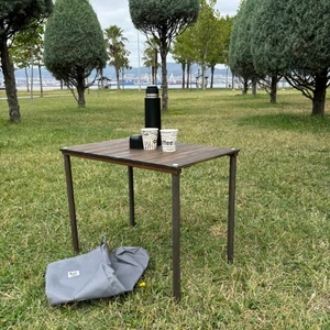 Bag The Joy Leftover Serisi Ahşap Rulo Katlanır Kamp Sehpası - Antrasit