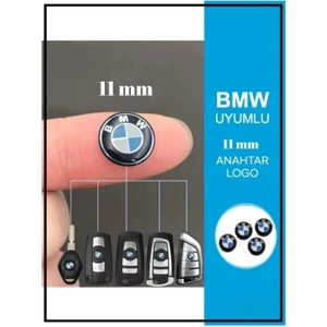 Bmw Uyumlu Anahtar Amblemi Logo 1 Adet 11 mm 1.1 cm Damla Etiket 2 ADET