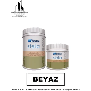 Stella Su Bazlı Boya Fayans-Mermer-Tezgah-Kapı-Dolap-İç Cephe-Dönüşüm-Mutfak-Banyo-Plastik-Ahşap 1 Lt Beyaz