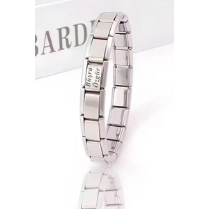 Kişiye Özel İsim Yazılı İtalyan Charm Unisex Çelik Bileklik scb62