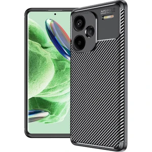 Xiaomi Redmi Note 13 Pro Plus 5g Kılıf Kamera Korumalı Karbon Desenli Lux Negro Silikon - Siyah + Nano Ekran Koruyucu