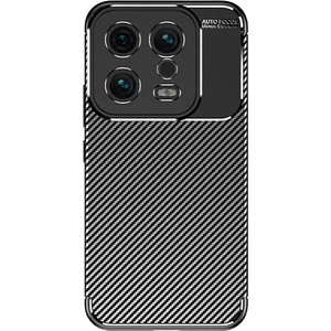 Xiaomi Mi 13 Kılıf Kamera Korumalı Karbon Desenli Lux Negro Silikon - Siyah + Nano Ekran Koruyucu