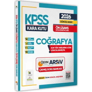 Karakutu Yayınları 2026 Kpss Önlisans/ortaöğretim Coğrafya Kara Kutu Ösym Çıkmış Soru Bankası Konu Özetli Çözümlü