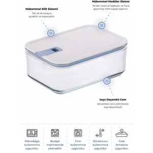 Perfect Seal Derin Cam Saklama Kabı 1600 ml