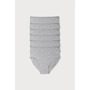 Kadın Gri 6 Lı Paket Modal Yüksek Bel Slip Külot 1955