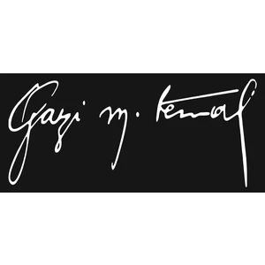 Altınuç Art Design 2 Adet 19X10 cm Beyaz Renkli Gazi Mustafa Kemal Atatürk Sticker Laptop Kask Araba Motor Sticker