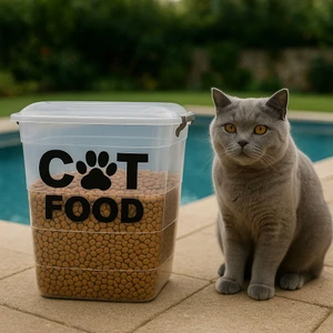 10 kg Kedi Mama Saklama Kabı Mama Saklama Kabı Kedi Maması Saklama Kabı Mama Saklama Kutusu büyük boy