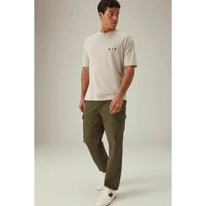 Süperlife Erkek Bisiklet Yaka Slim Fit Air Baskılı Tişort SPR21Y23