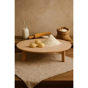 Katlanabilir 60 cm Hamur Açma Sofrası – Doğal Görünümlü Kayın Kaplama Mdf