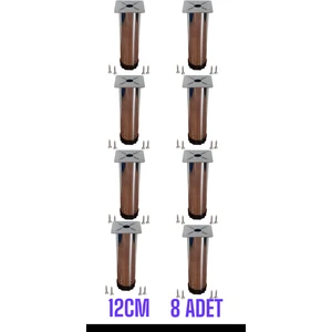 12 cm Krom Ayarlanabilir Kanepe, Koltuk, Baza, Mobilya Yükseltme Ayakları (8 Adet)