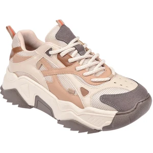 Sms Kadın Spor Ayakkabı Sneaker SMS-65137   Bej Kahve