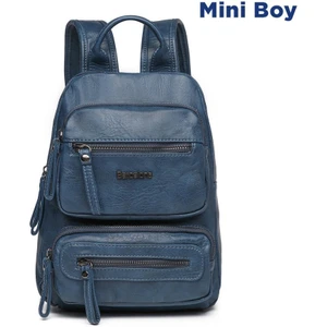 Mini Boy Yıkama Deri Kadın Sırt Çantası 21-K Barcelona 1929