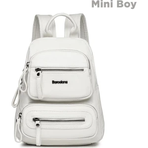 Mini Boy Yıkama Deri Kadın Sırt Çantası 21-K Barcelona 1929