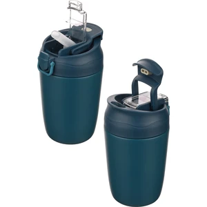 Nova Termos Kahve Bardak 350 Ml Paslanmaz Çelik Çift Bariyerli Seyahat Matarası Pipetli Mug