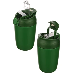 Nova Termos Kahve Bardak 350 Ml Paslanmaz Çelik Çift Bariyerli Seyahat Matarası Pipetli Mug