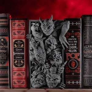 3 Boyutlu Kitaplık Aksesuarı Doğal Taş Kitap Tutucu Dekoratif Book Nook Kitap Ayracı 3D Dekor