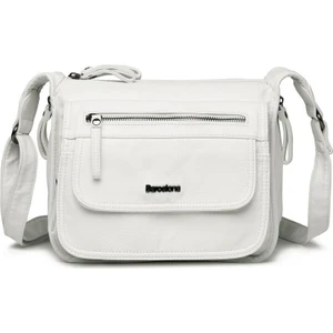 Yıkama Deri Postacı Askılı Kadın Çantası 21-K Barcelona 1934