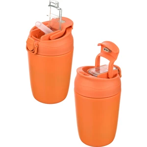 Nova Termos Kahve Bardak 350 Ml Paslanmaz Çelik Çift Bariyerli Seyahat Matarası Pipetli Mug