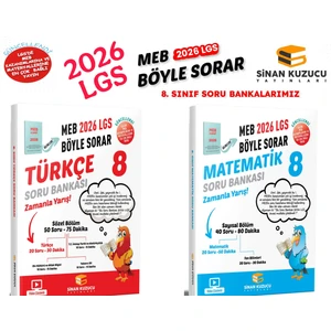 Sinan Kuzucu Yayınları 2026 LGS 8.sınıftürkçe Matematik Soru Bankası Seti