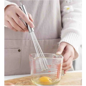 Yeni Nesil Ayarlanabilir Çırpıcı Paslanamaz Çelik, Metal Top Boncuklu Yumurta ve Sos Karıştırıcı,