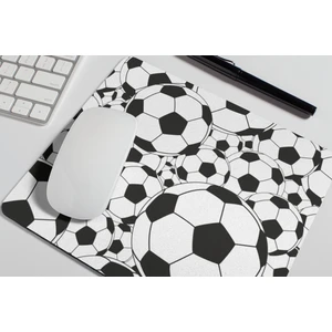 Futbol Temalı 2 Kaymaz Tabanlı Likralı Kumaş Futbol Topu Desenli Hediyelik Baskılı Mouse Pad