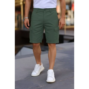 Slim Fit None Denim Yandan Cepli Esnek Kumaş Erkek Jean Kargo Şort