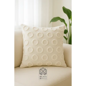 Nova Şönil Kırlent Kılıfı – Ekru 43X43 cm (30X50 – 40X60 Ölçü Seçenekli)