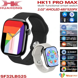 Nom Tekno HK11 Pro Max Orıjınal Yeni Seri Güçlu Batarya Amoled Ekran Akıllı Saat Çift Kordonlu